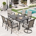 thumbnail image 1 of Sophia & William 7 Pieces Outdoor Patio Dining Set Textilene Chairs and Metal Table, 1 of 9
