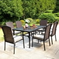 thumbnail image 1 of Sophia & William 7 Pieces Patio Dining Set Wicker Chairs & Umbrella Table, 1 of 9