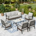 thumbnail image 1 of Sophia & William 7 Seat Patio Conversation Set,Outdoor Furniture Set with Rocking Chairs & Fixed Chairs, Light Gray, 1 of 11