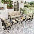 thumbnail image 1 of Sophia&William 7 Seat Patio Conversation Set Outdoor Sofa Furniture Set Oversized Seating with Ottomans for Deck, Lawn, Backyard, Beige, 1 of 7