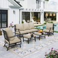 thumbnail image 1 of Sophia&William 7 Seat Patio Conversation Set Outdoor Sofa Furniture Set with Ottomans, Beige, 1 of 6