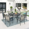 thumbnail image 1 of Sophia & William 7Pcs Patio Dining Set Outdoor Round Table & Textilene Chairs Furniture Set, 1 of 8