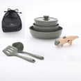 thumbnail image 1 of Sophia & William 8 Pieces Nonstick Granite Cookware Sets Stackable Pots and Pans Set with Detachable Handle, Green, 1 of 1