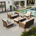 thumbnail image 1 of Sophia & William 8 Pieces Wicker Outdoor Conversation Set Patio Sofa Furniture Set, Beige, 1 of 8