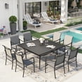 thumbnail image 1 of Sophia & William 9Pcs Patio Dining Set Outdoor 60" Square Table & Textilene Chairs Furniture Set, 1 of 7