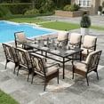 thumbnail image 1 of Sophia & William 9Pcs Patio Outdoor Dining Set Metal 84" Extendable Table with Beige Cushions for 8-Person, 1 of 7