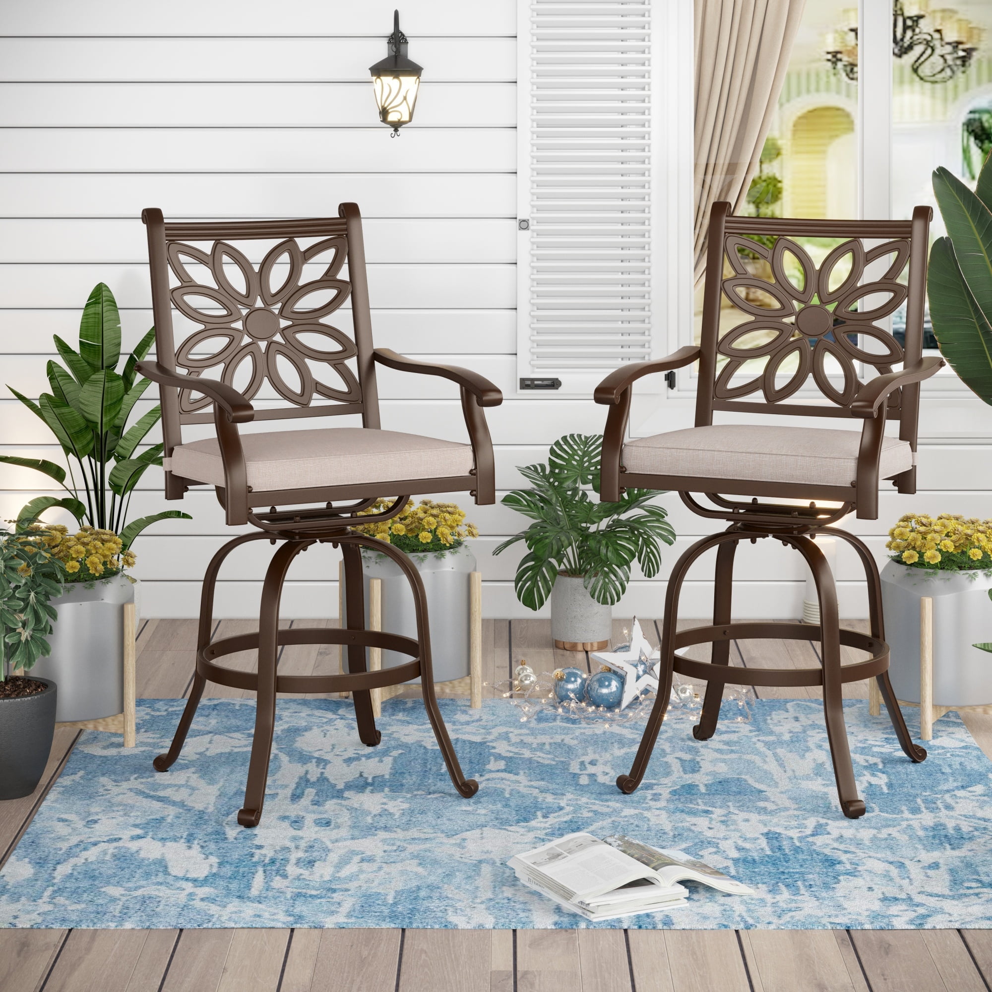 cast aluminum stools