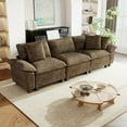 thumbnail image 1 of Sophia&William 3-Seat Modular Sectional Sofa Sets, Modern Chenille Couch Cloud Sofa Modular with Deep Seat & 3 Pillows for Living Room,Taupe, 1 of 11