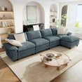 thumbnail image 1 of Sophia&William 157.5"L Modular Sectional Sofa Couch, Modern Chenille Couch 5-Seat Convertible Sofa with 4 Pillows & 2 Ottomans for Living Room,Green, 1 of 10