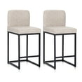 thumbnail image 1 of Sophia & William 24.6" Bar Stools Set of 2 PU Leather Counter Height Bar Stools with Back Modern Counter Height Chair for Kitchen Island, White, 1 of 8