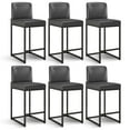 thumbnail image 1 of Sophia & William Counter Height Bar Stools with High Backrest Set of 6 Comfortable Modern Counter Stools for Kitchen & Home, Gray, 1 of 7