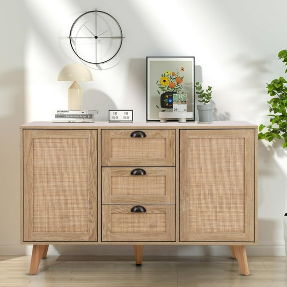 Sophia & William Farmhouse Buffet Sideboard with 3 Drawers and 2 Doors