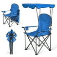 thumbnail image 1 of Sophia & William Folding Camping Chairs with Canopy Shade Portable Outdoor Beach Chairs with Storage Pocket and Cup Holder, Blue, 1 of 11