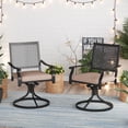 thumbnail image 1 of Sophia&William Metal Patio Dining Swivel Chairs Outdoor Chairs cwith Seat Cushion Set of 2, Beige, 1 of 6