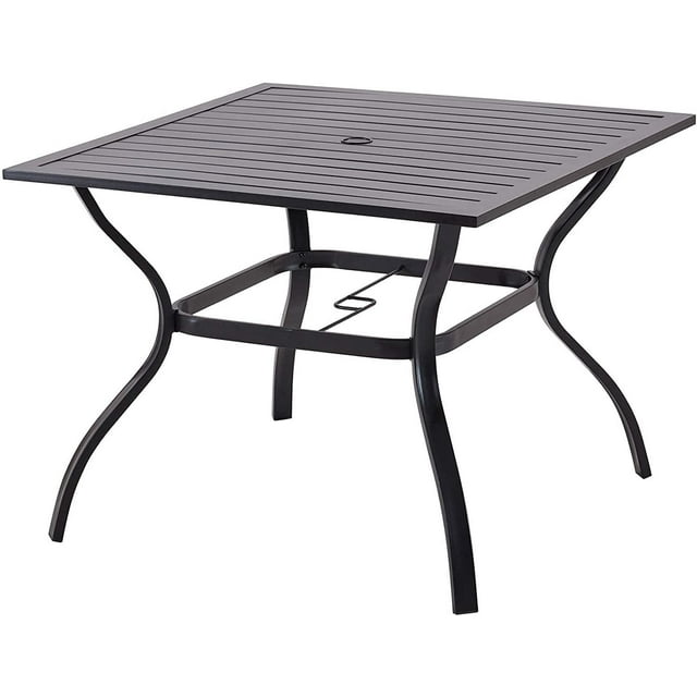 Sophia & William Outdoor Metal Square Dining Table for 6 Chairs