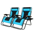 thumbnail image 1 of Sophia&William Outdoor Oversized Padded Zero Gravity Chairs Set of 2 - Pacific Blue, 1 of 7