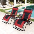 thumbnail image 1 of Sophia&William Outdoor Oversized Padded Zero Gravity Chairs Set of 2 - Red, 1 of 7