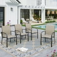 thumbnail image 1 of Sophia & William 4-Piece Textilene Outdoor Dining Chair Set for Patio,Brown, 1 of 10