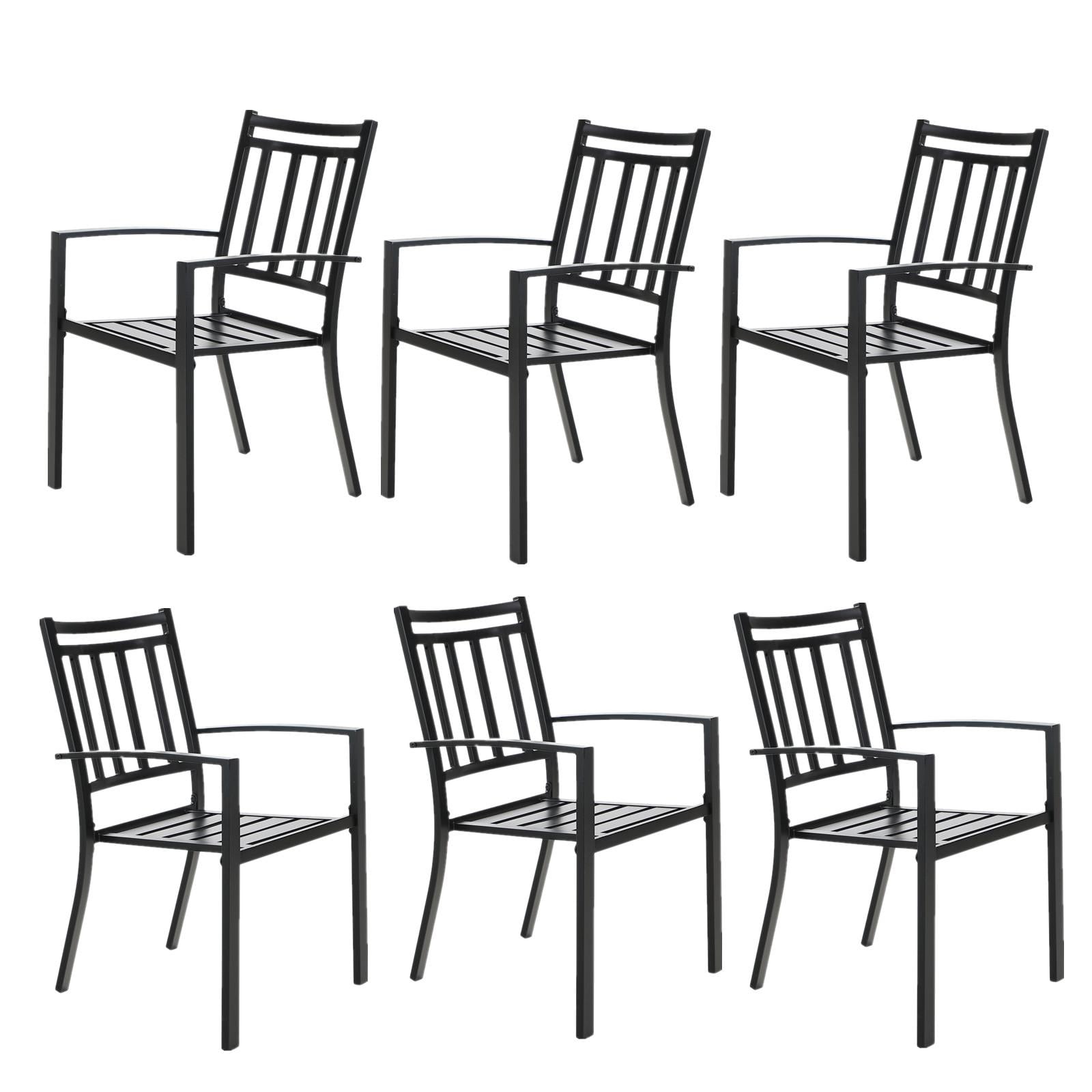 Sophia & William Outdoor Patio Metal Dining Chairs Iron Stackabe Chair