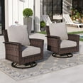 thumbnail image 1 of Sophia & William Outdoor Patio Wicker Swivel Chairs Set of 2 with 5.5" Thick Cushions, Light Grey, 1 of 7