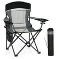 thumbnail image 1 of Sophia & William Oversized Camping Chair Portable Mesh Folding Chair with Cup Holder Supports up to 450Lbs for Outdoor, Fishing, Beach, Backyard， Black, 1 of 11