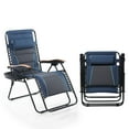 thumbnail image 1 of Sophia&William Oversized Outdoor Padded Zero Gravity Chairs Set of 2 - Blue and Dark Gray, 1 of 8