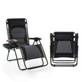 thumbnail image 1 of Sophia&William Oversized Outdoor Padded Zero Gravity Chairs Set of 2 - Dark Gray and Black, 1 of 8