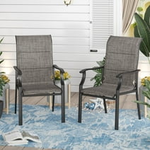 Sophia & William Patio Dining Chairs Set of 2 Outdoor Padded Textilene Chairs