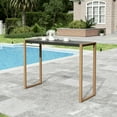 thumbnail image 1 of Sophia & William Patio Outdoor Bar Height Table Wood-grain Table Furniture, 1 of 6