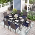 thumbnail image 1 of Sophia & William Patio Outdoor Dining Set Wicker Rattan Chairs and Metal Table Furniture Set, 1 of 10