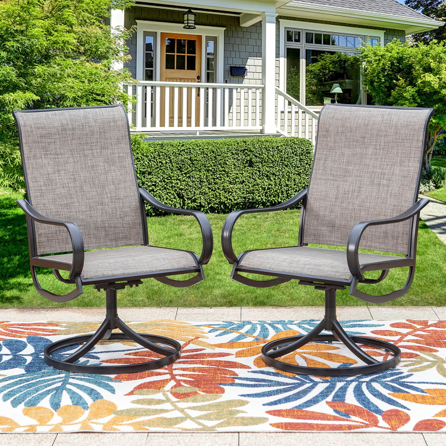 Patio Dining Swivel Patio Chairs Outdoor Swivel Chairs Set Of PHI