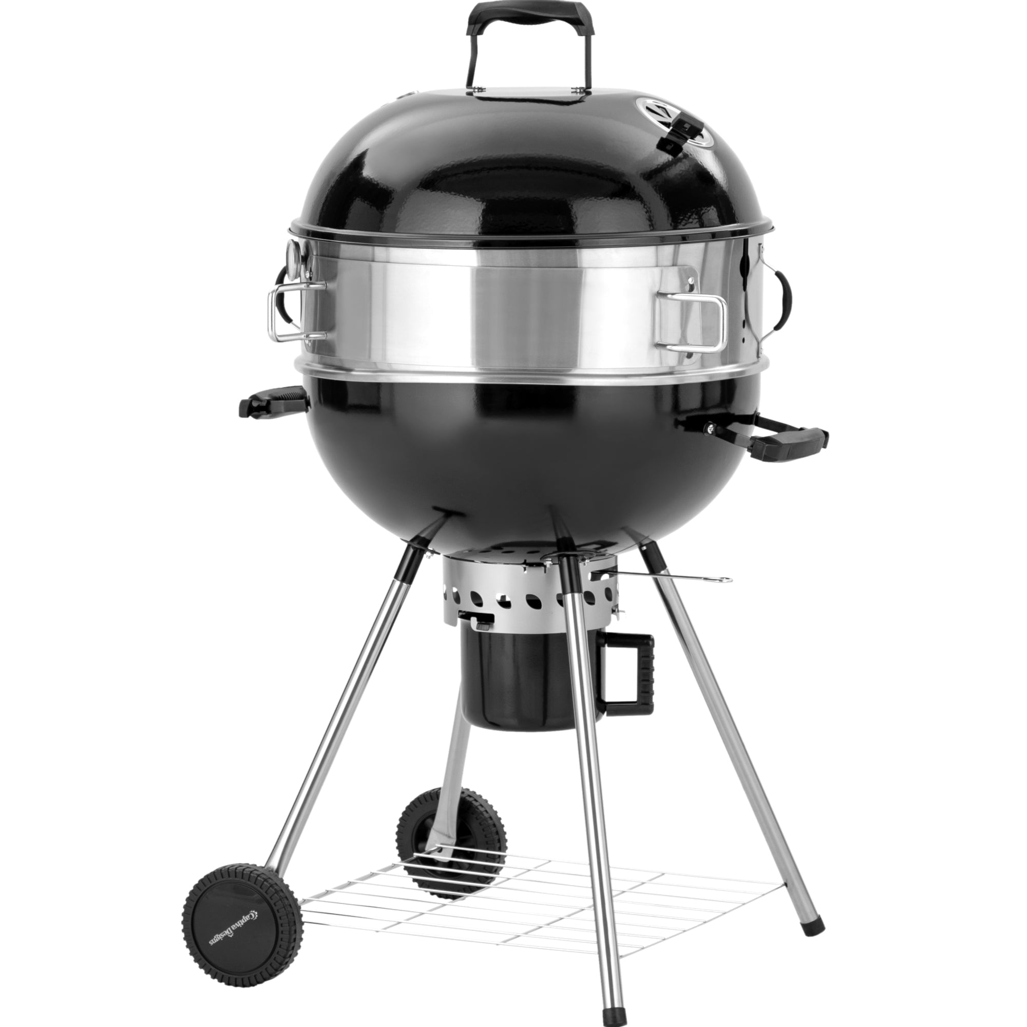 Sophia & William Portable 22" Kettle Charcoal BBQ Grill with Rotisserie