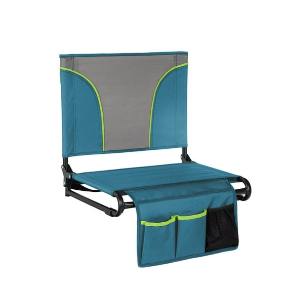 Sophia&William Portable Stadium Chair Stadium Seat for Bleacher with Storage Pocket, Blue