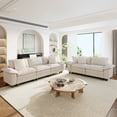 thumbnail image 1 of Sophia&William Sectional Sofa Sets, Oversized Cloud Couch Set 5-Seat Chenille Modular Sectional Sofa with 5 Pilliows & Deep Seat, Chalk, 1 of 11