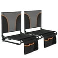 thumbnail image 1 of Sophia & William Stadium Seats Portable Stadium Chair for Bleacher with Front Storage Pocket, 2 Pack,Black, 1 of 10