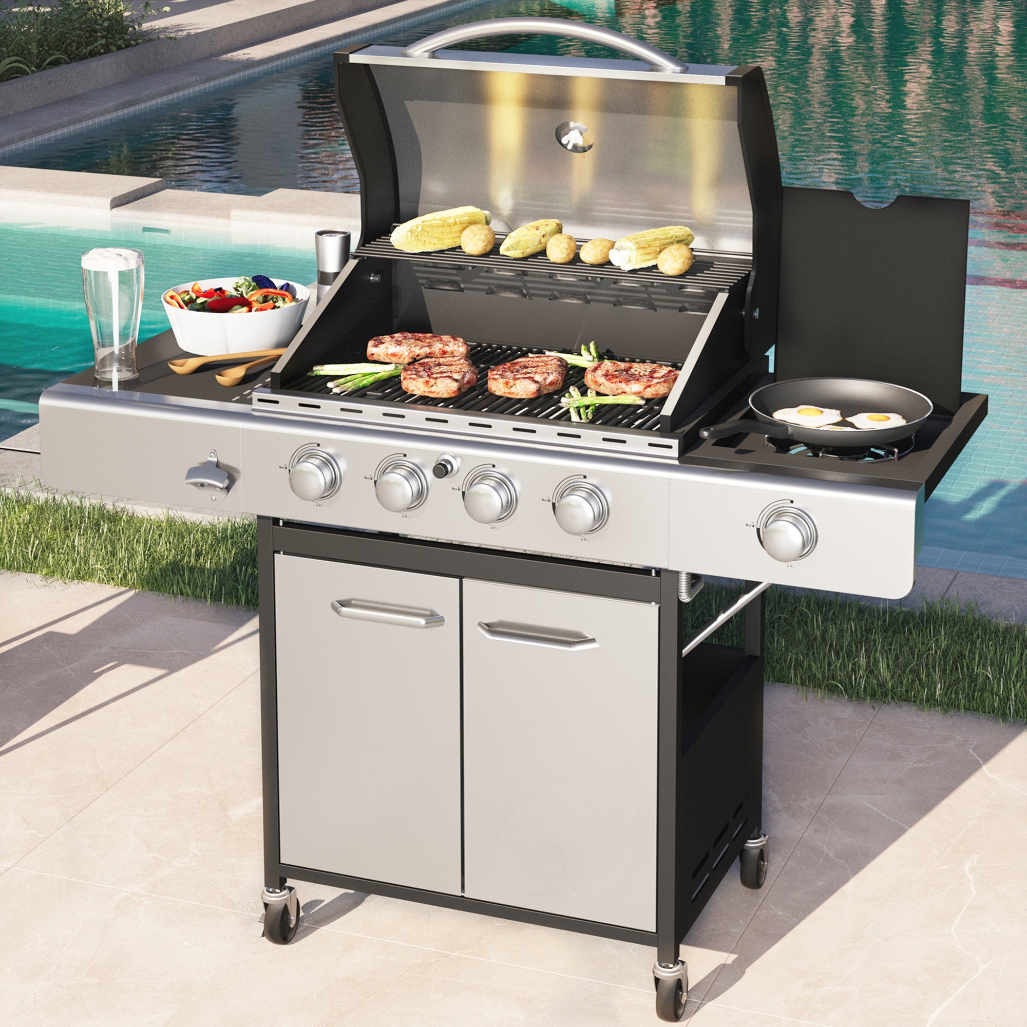 3 Embers GAS7480BS 4burner Gas Grill