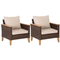 thumbnail image 1 of Sophia & William Wicker Patio Conversation Sofa Chairs Set of 2, Beige, 1 of 7