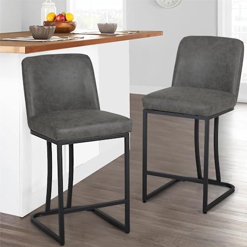 Sophia & William Counter Height Stools 24 Inch Stools with Back for