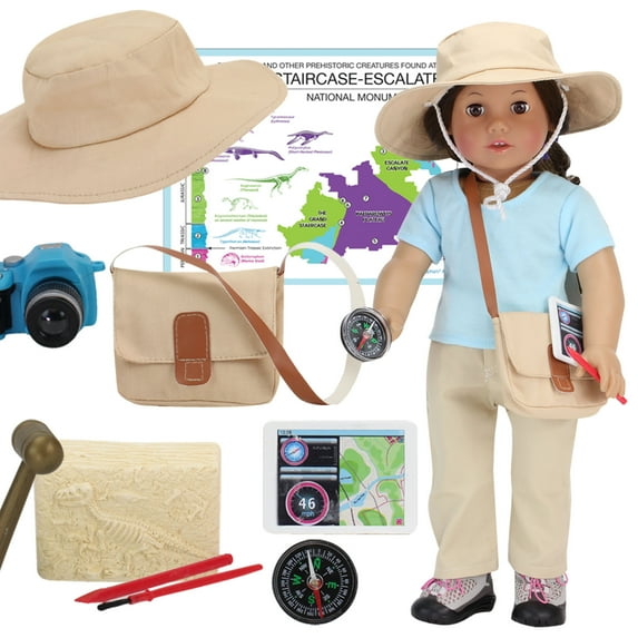 Sophia's 10-Piece Smithsonian Paleontologist STEM Accessory Playset for 18" Dolls, Multi