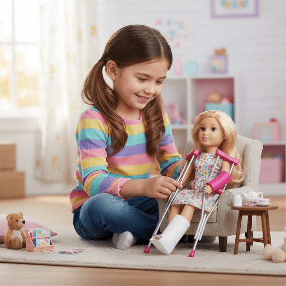 Sophia's 18" Doll Crutches, Casts & Bandage