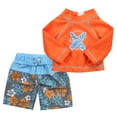 thumbnail image 1 of Sophia's - 18" Doll - Surf Shirt & Floral Print Swim Trunks - Orange, 1 of 4