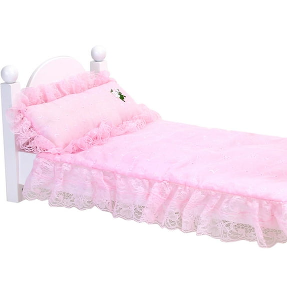 Sophia's 3-Piece Eyelet Bedding with Comforter, Mattress Pad and Pillow Set for 18" Dolls, Light Pink