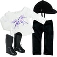 thumbnail image 1 of Sophia's 4-Piece Horseback Riding Outfit with Riding Helmet and Boots Set for 18'' Dolls, Black, 1 of 6