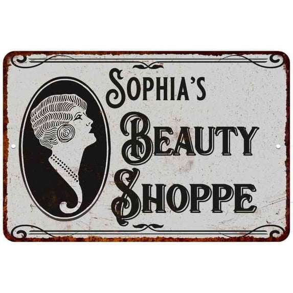 Sophia's Beauty Shoppe Chic Sign Vintage Decor 8x12 Metal Sign 108120021444