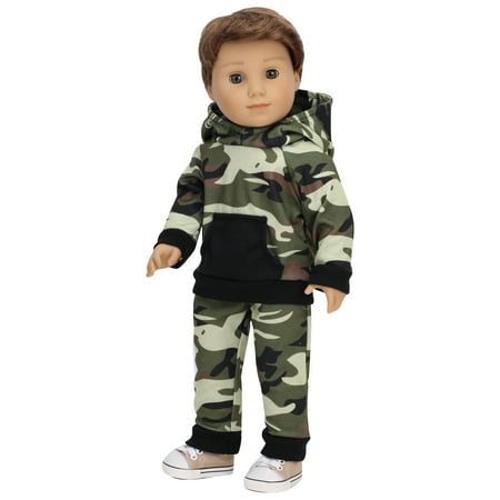 Sophia's Camouflage Sweatsuit for 18â€ Dolls, Green