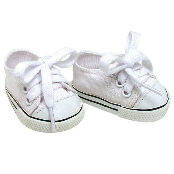 Sophia's Canvas Sneakers with Laces for 18" Dolls, White