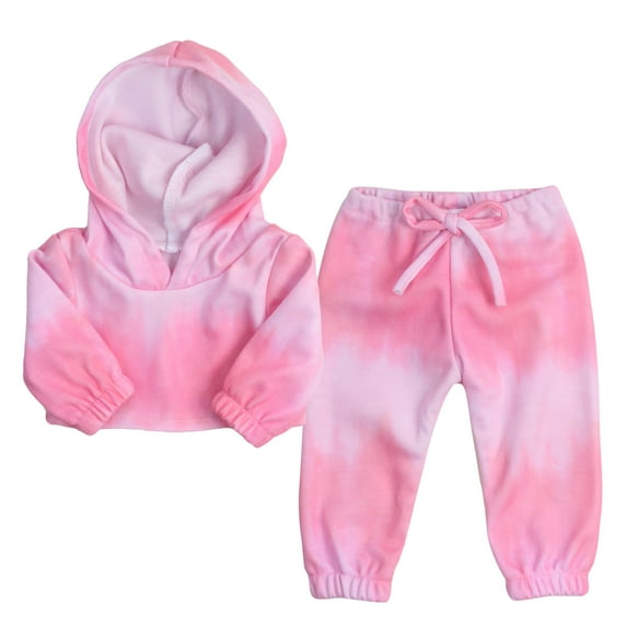 Sophia's Casual Tie Dye Hoodie and Sweatpants for 18" Dolls, Pink