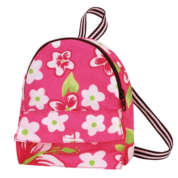 Sophia's Flower Print Backpack for 18" Dolls, Hot Pink