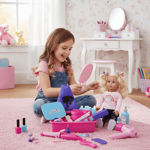 Sophia's Hair Salon Playset with 30 pcs Realistic Accessories for 18" Dolls
