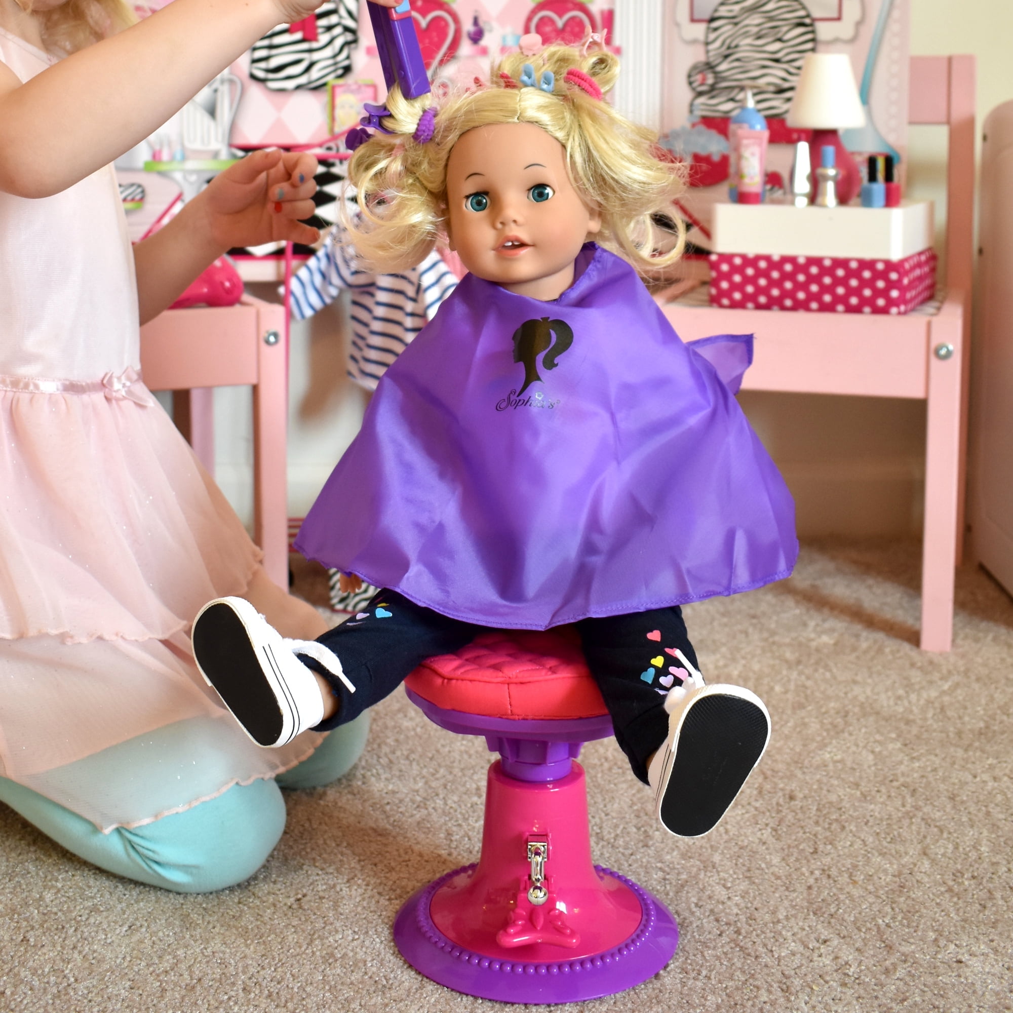 Sophia's Hair Salon Playset with 30 pcs Realistic Accessories for 18" Dolls